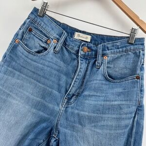 Madewell The High Rise Slim‎ Crop Boyjean Jeans Ripped Distressed Womens Sz 27